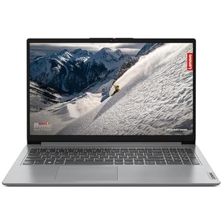 Lenovo IdeaPad 1 AMD Ryzen 5 7520U 15.6" HD Thin and Light Laptop (8 GB/512GB SDD/Windows 11 Home/1Yr Warranty/Cloud Grey/1.58Kg), 82VG00ESIN